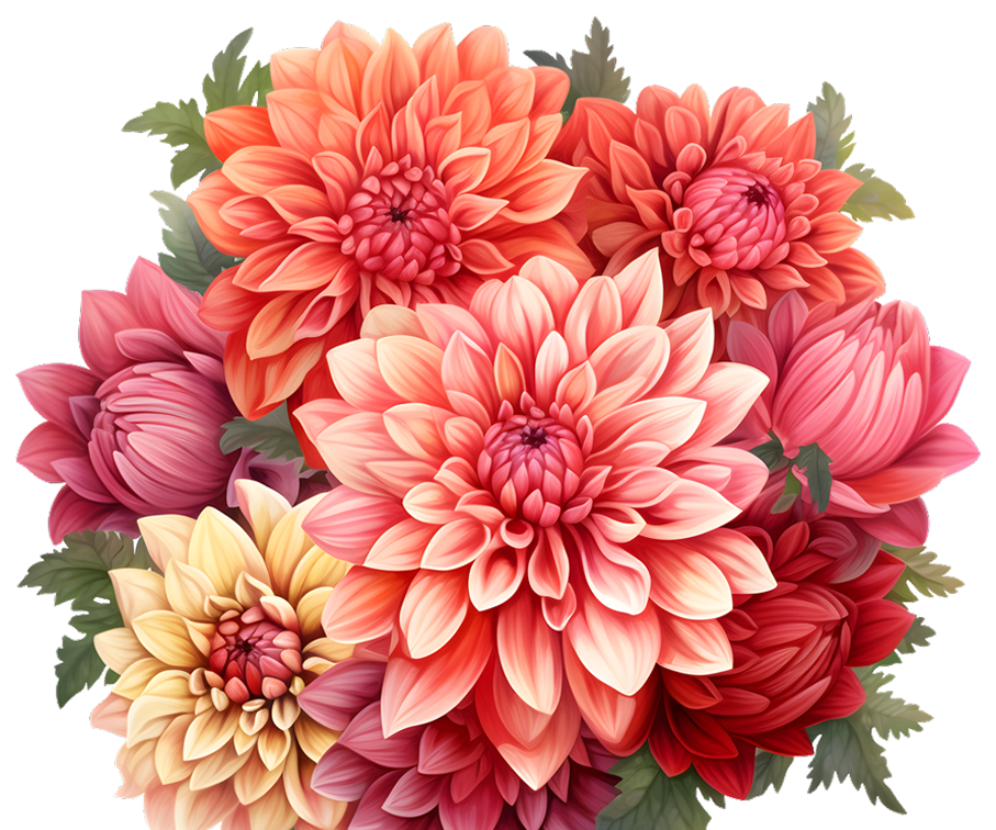 Stainless Steel Tumbler - Orange Dahlia Mix